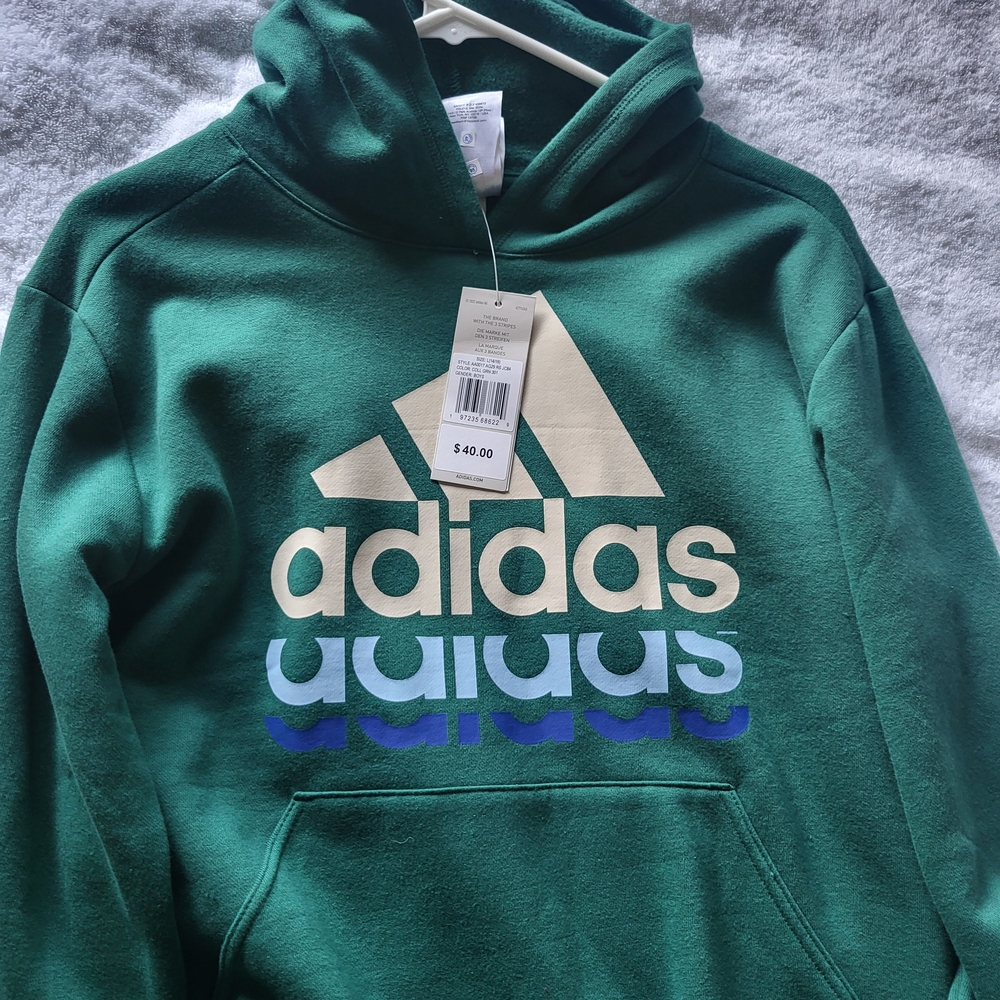 adidas Green Hoodie with Logo